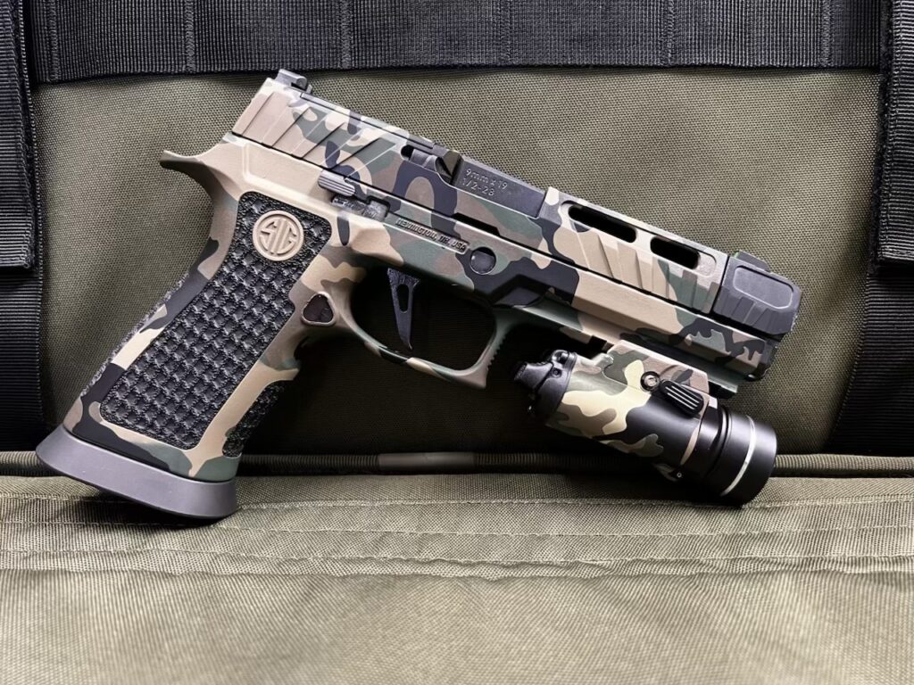 Custom Cerakote Protective Coating for SIG SAUER P320 and Streamlight TLR-1