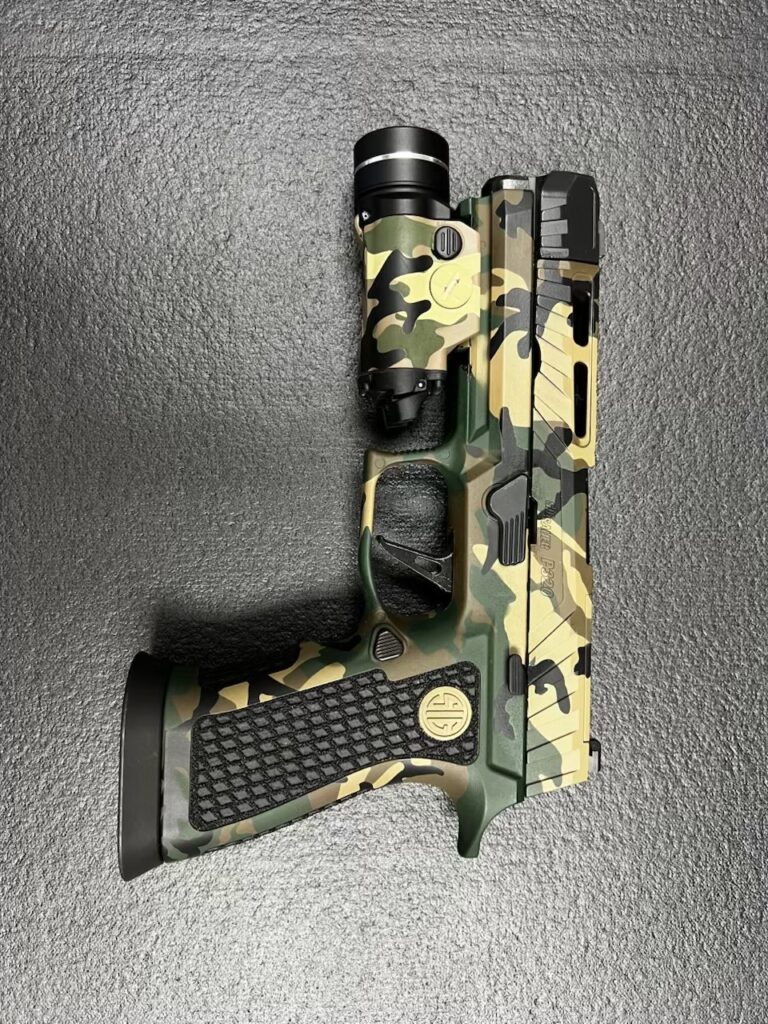 Custom Cerakote Protective Coating for SIG SAUER P320 and Streamlight TLR-1